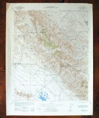 Simmler California USGS 15-Min Topographic Map 1943 Vintage