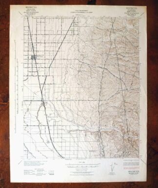 Slater California Delano Shafter USGS Topo Map 1942 Antique
