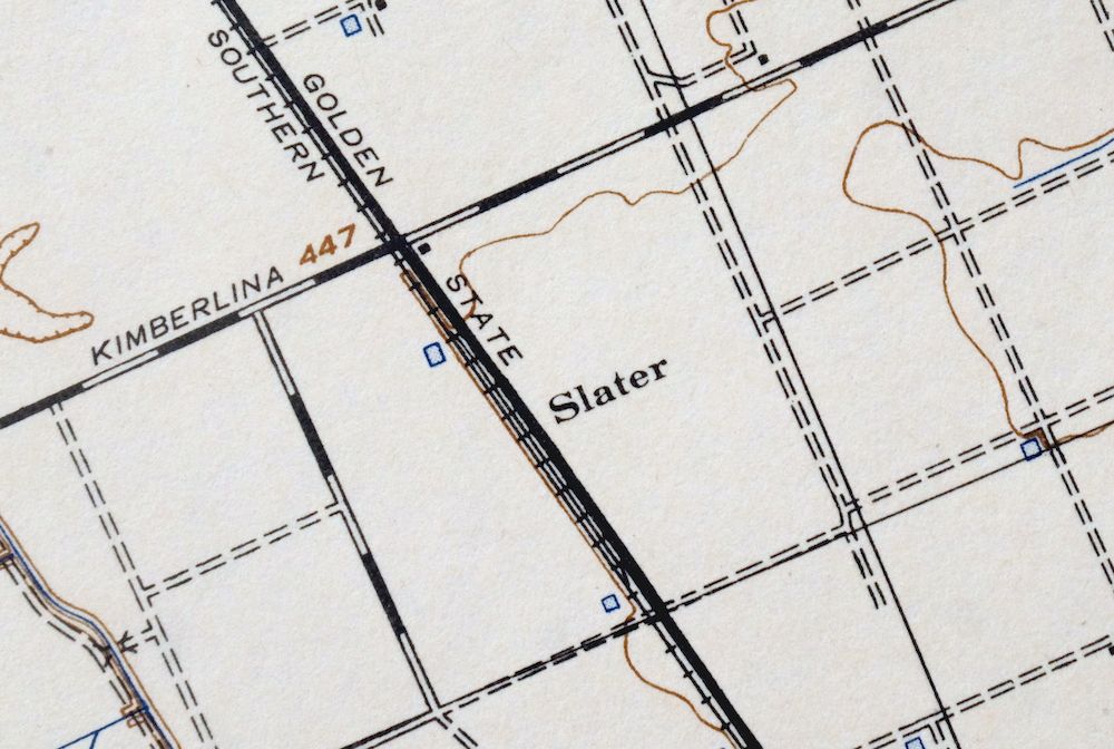 Slater California Delano Shafter USGS Topo Map 1942 Antique - Image 3