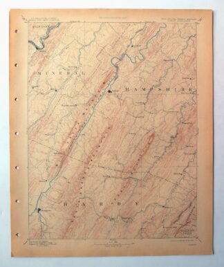 Romney West Virginia Keyser Delray USGS Topographic Map 1909