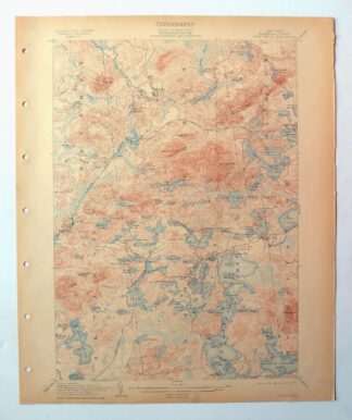 Saint Regis New York USGS 15-Min Topo Map 1911 Antique