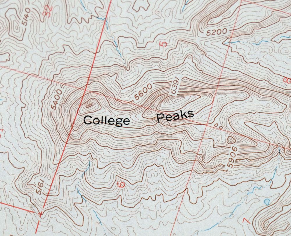 College Peaks Arizona Douglas USGS Topo Map 1959 Vintage - Image 2