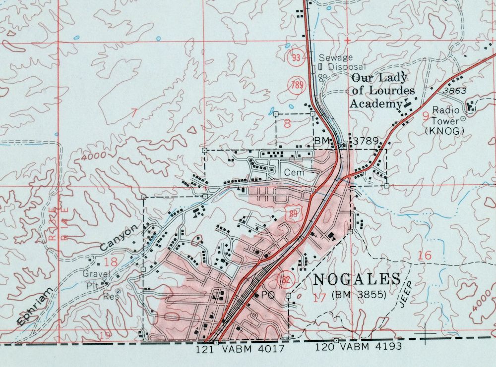 Nogales Arizona Rio Rico Northeast USGS 15-Min Topo Map 1972 - Image 2