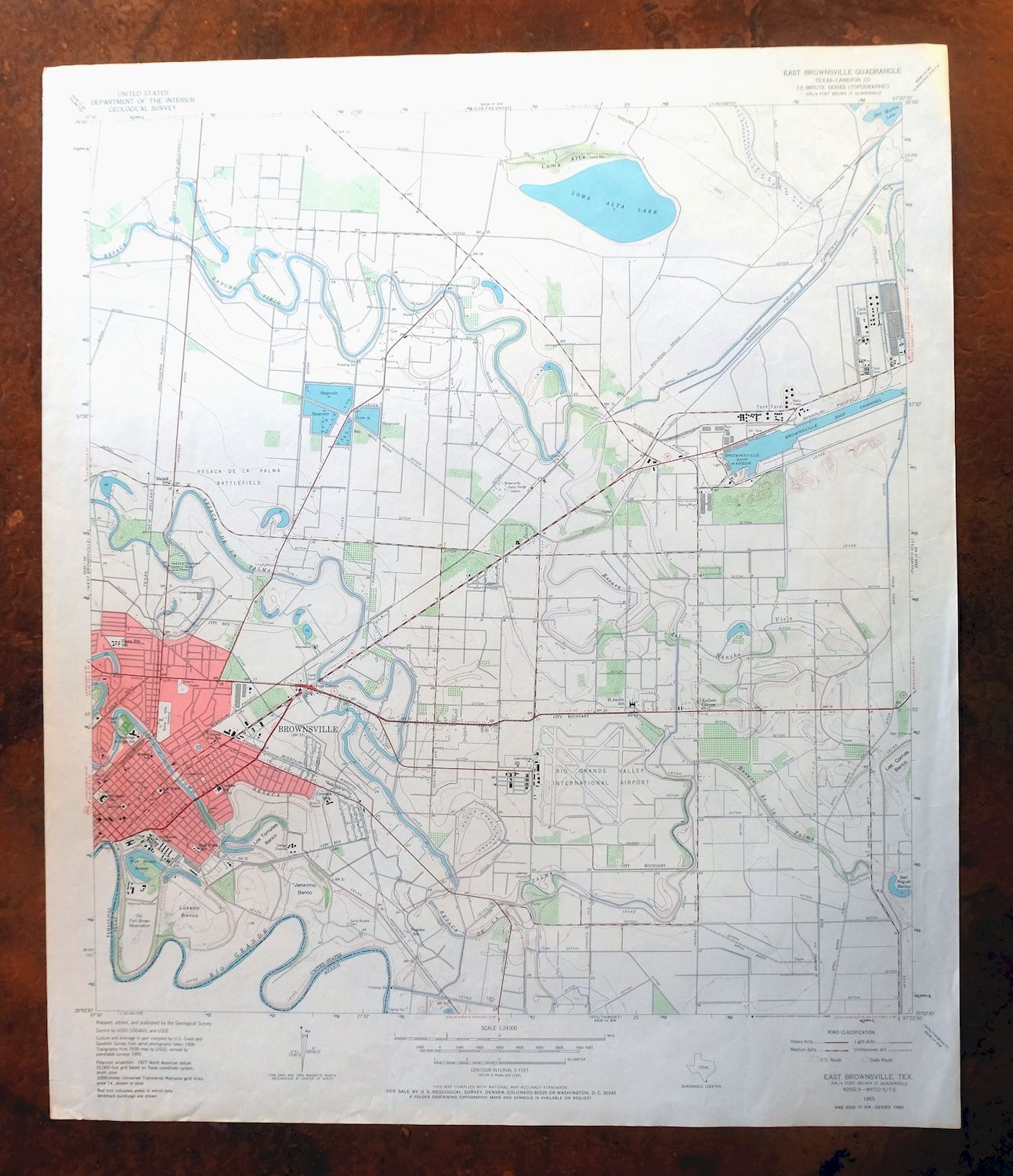 East Brownsville Texas Brownsville USGS Topographic Map 1968