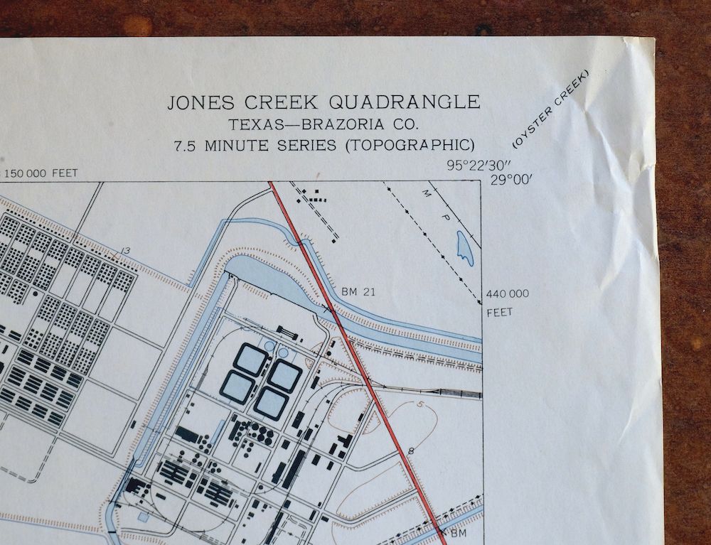 Jones Creek Texas Lake Jackson Freeport USGS Topo Map 1956 - Image 8