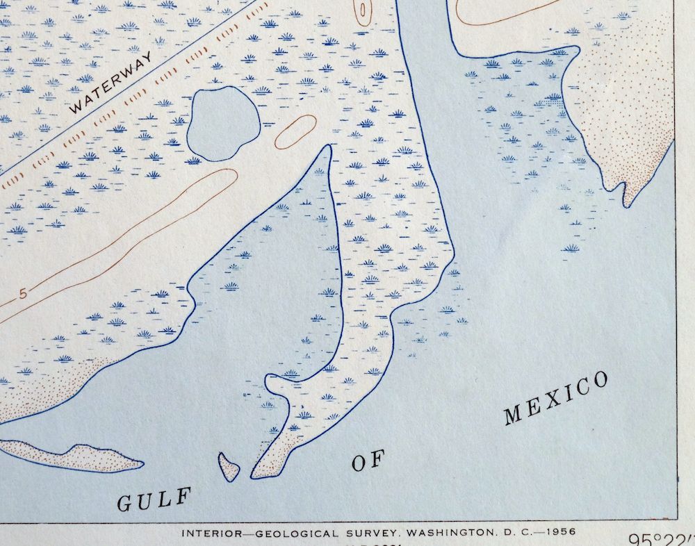 Jones Creek Texas Lake Jackson Freeport USGS Topo Map 1956 - Image 2