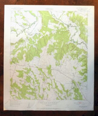 Leon Junction Texas The Grove USGS Topo Map 1953 Vintage