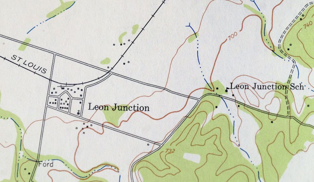 Leon Junction Texas The Grove USGS Topo Map 1953 Vintage - Image 3