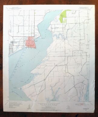 Palacios Texas USGS 7.5-Min Topographic Map 1953 Vintage