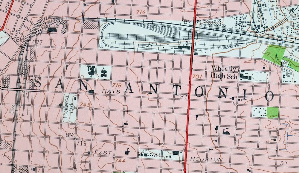 San Antonio East Texas Kirby Olmos Park USGS Topo Map 1959 - Image 4