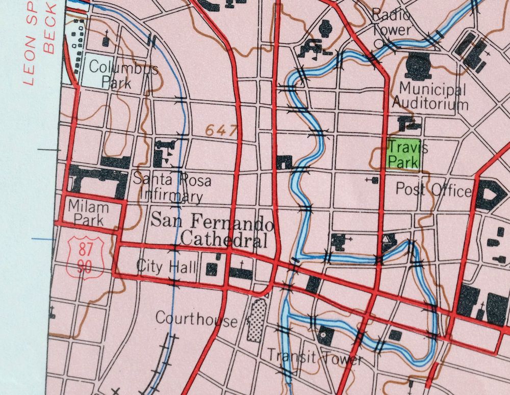 San Antonio East Texas Kirby Olmos Park USGS Topo Map 1959 - Image 3