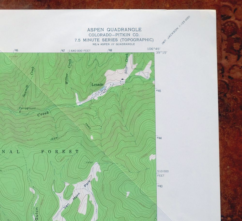 Aspen Colorado USGS 7.5-Min Topographic Map 1964 Vintage - Image 7
