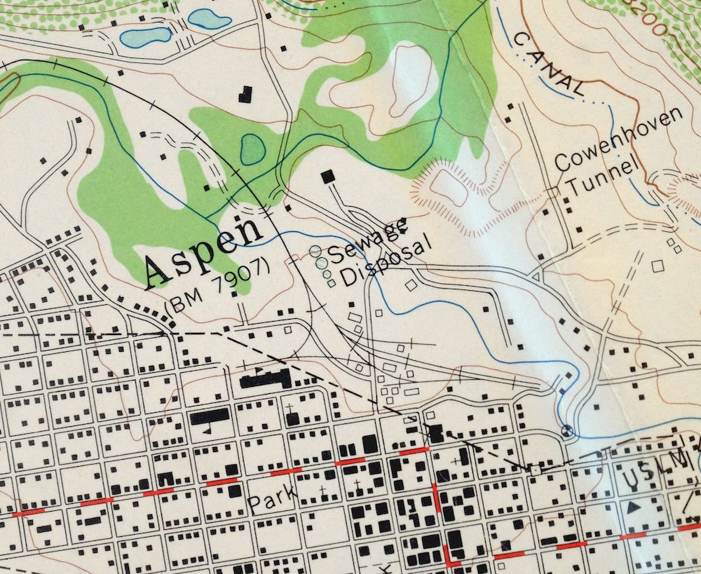 Aspen Colorado USGS 7.5-Min Topographic Map 1964 Vintage - Image 2