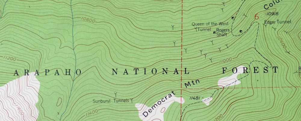 Georgetown Colorado Silver Plume USGS Topo Map 1962 Vintage - Image 3