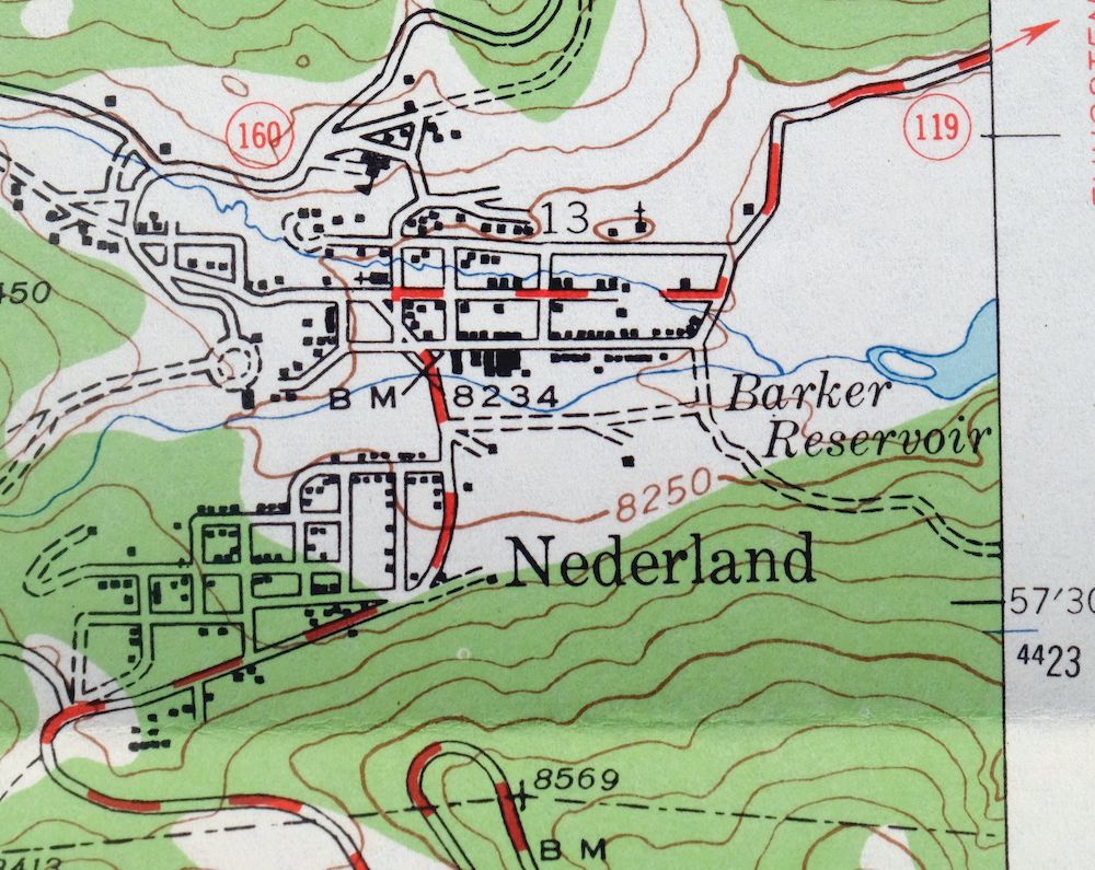 Nederland Colorado Eldora Rollinsville USGS Topo Map 1964 - Image 3