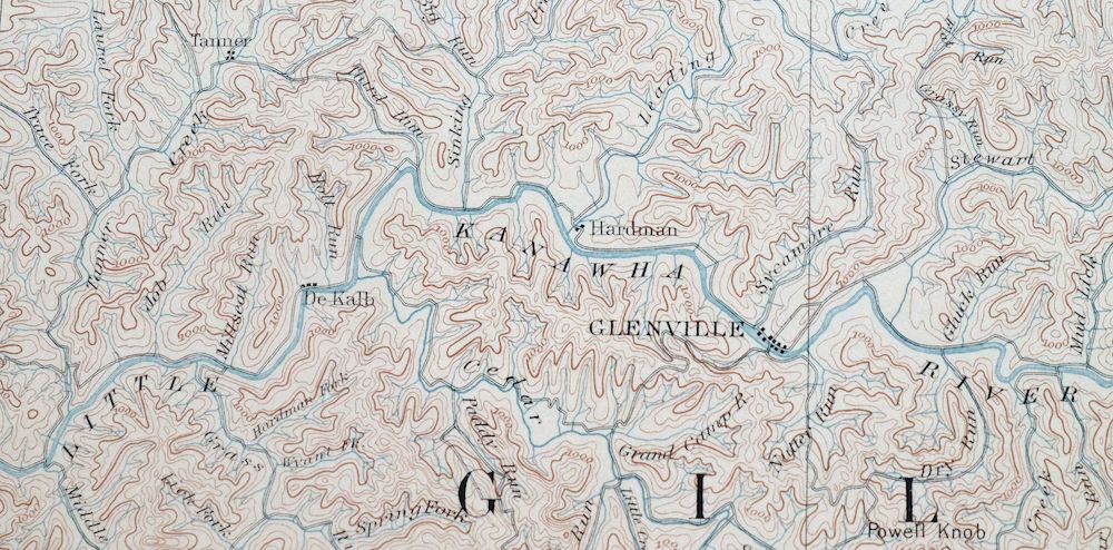 Sutton West Virginia Glenville Elk River USGS Topo Map 1907 - Image 3