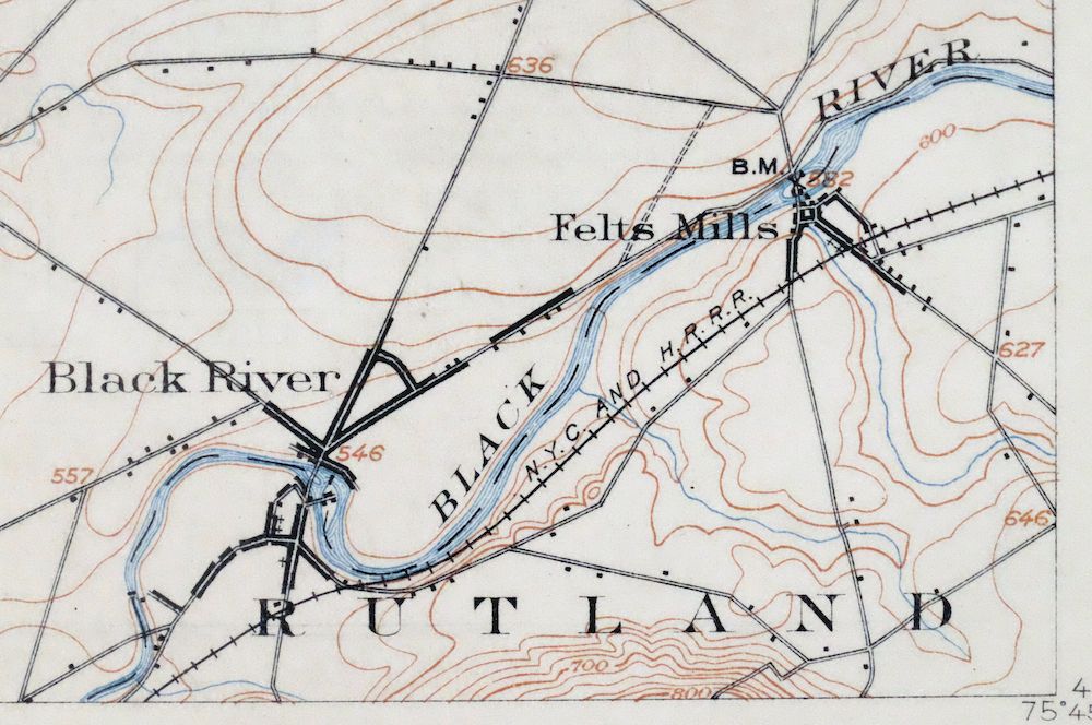 Theresa New York Fort Drum Calcium USGS Topographic Map 1909 - Image 2