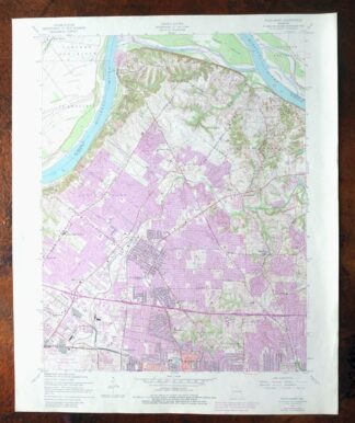 Florissant Missouri Hazelwood Ferguson USGS Topo Map 1982
