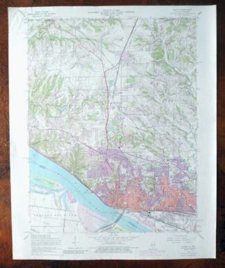 Alton Illinois Godfrey East Alton USGS Topographic Map 1986