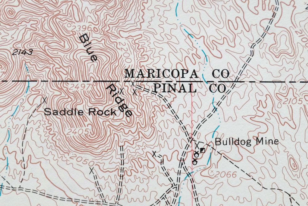 Apache Junction Arizona Tonto NF Mesa USGS Topo Map 1975 - Image 5