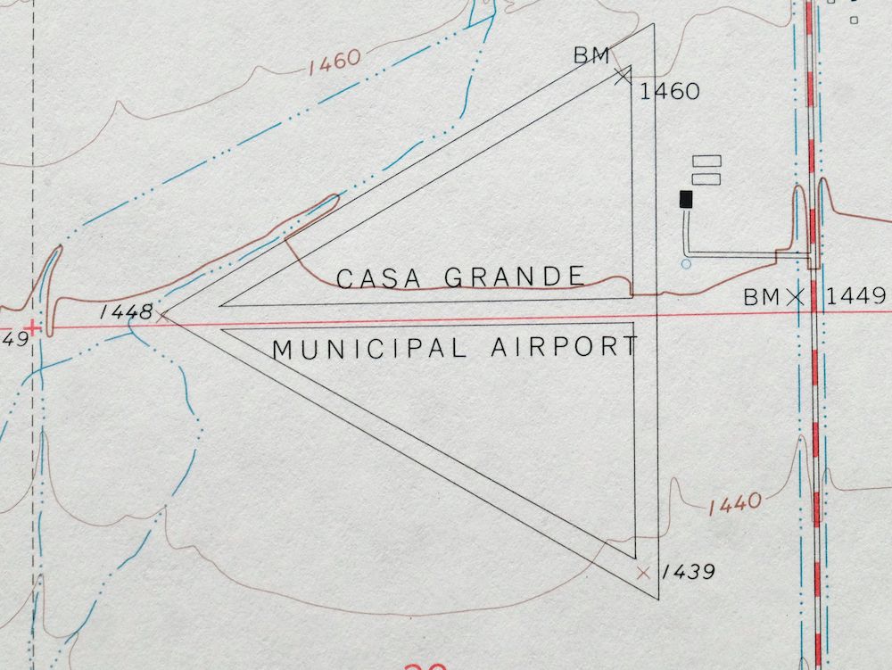 Casa Grande West Arizona USGS 7.5-Min Topo Map 1967 Vintage - Image 2