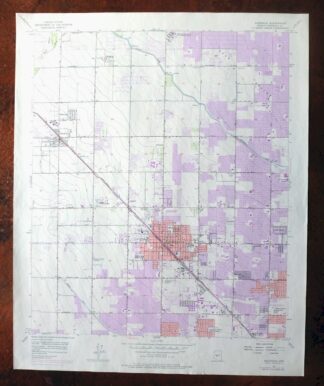 Glendale Arizona Phoenix Peoria USGS Topo Map 1975 Vintage