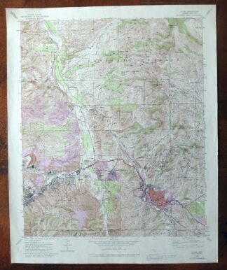 Globe Arizona Miami Claypool USGS Topo Map 1982 Vintage