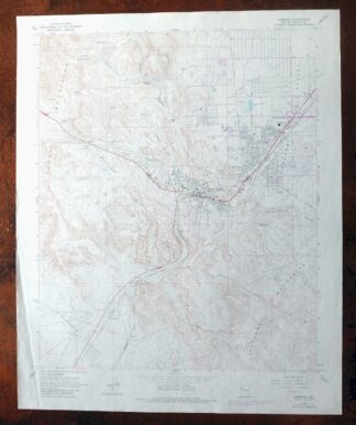 Kingman Arizona Hualapai Mountains Harris USGS Topo Map 1980