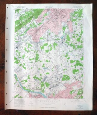 Plainfield New Jersey Edison Somerset USGS Topo Map 1965