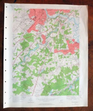 New Brunswick New Jersey Spotswood Edison USGS Topo Map 1965