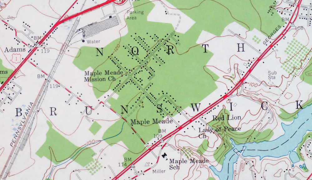 New Brunswick New Jersey Spotswood Edison USGS Topo Map 1965 - Image 6