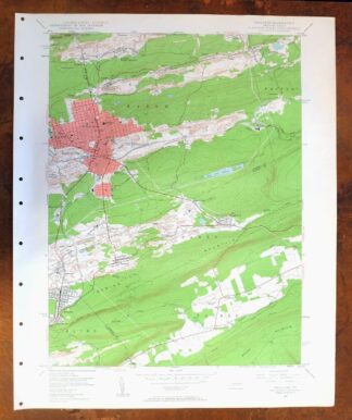 Hazleton Pennsylvania McAdoo Jeddo USGS Topographic Map 1962