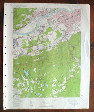 Wilkes-barre West Pennsylvania Nanticoke USGS Topo Map 1958
