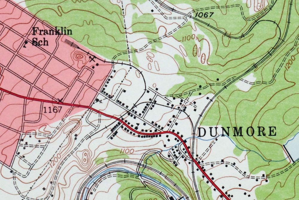 Olyphant Pennsylvania Scranton Dunmore USGS Topo Map 1960 - Image 4