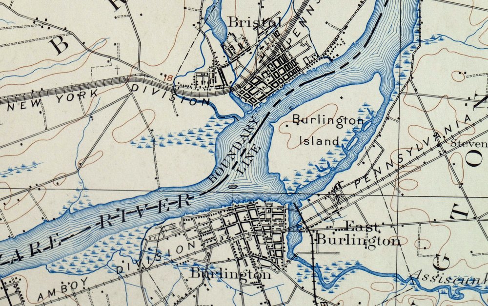 Burlington Pennsylvania Trenton USGS Topographic Map 1958 - Image 2