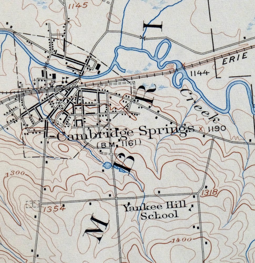 Cambridge Springs Pennsylvania Edinboro USGS Topo Map 1964 - Image 2