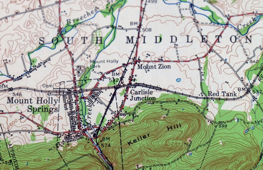 Carlisle Pennsylvania Schlusser USGS Topographic Map 1964 - Image 4