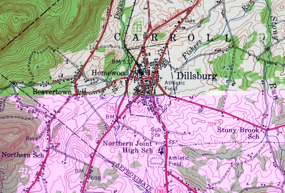 Carlisle Pennsylvania Schlusser USGS Topographic Map 1964 - Image 2