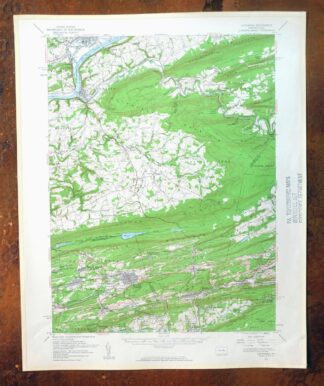 Catawissa Pennsylvania Bloomsburg Ashland USGS Topo Map 1960