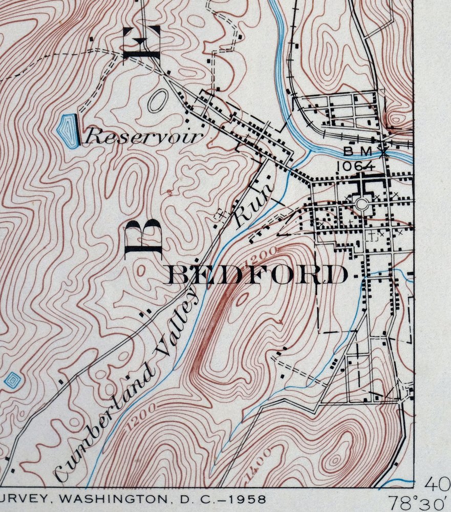 Bedford Pennsylvania Schellsburg USGS Topo Map 1958 Vintage - Image 2