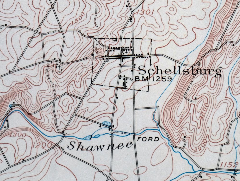 Bedford Pennsylvania Schellsburg USGS Topo Map 1958 Vintage - Image 3