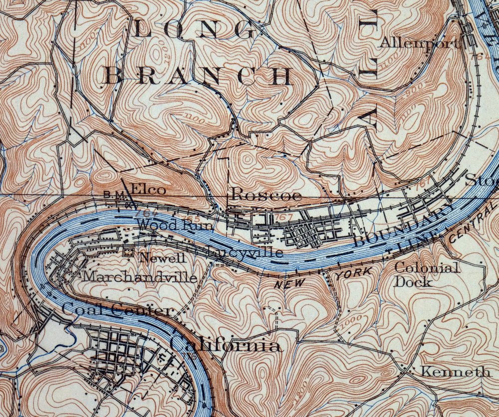 Brownsville Pennsylvania Monessen Donora USGS Topo Map 1954 - Image 4