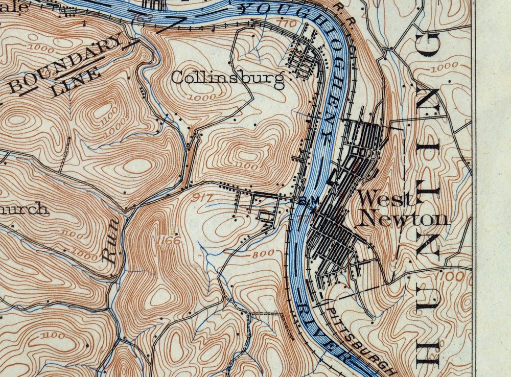 Brownsville Pennsylvania Monessen Donora USGS Topo Map 1954 - Image 3