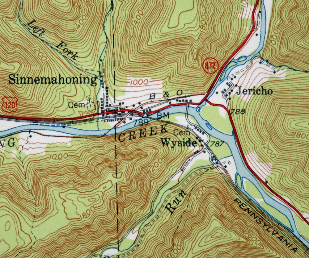 Driftwood Pennsylvania Sterling Run USGS Topo Map 1956 - Image 5