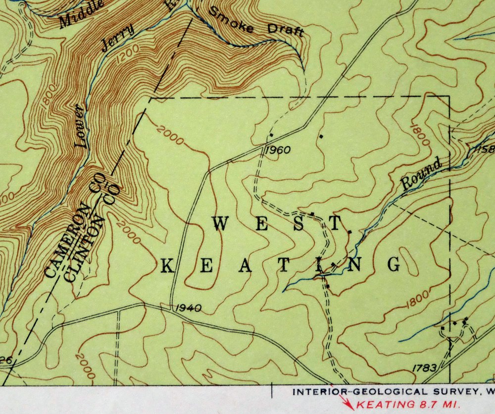 Driftwood Pennsylvania Sterling Run USGS Topo Map 1956 - Image 4