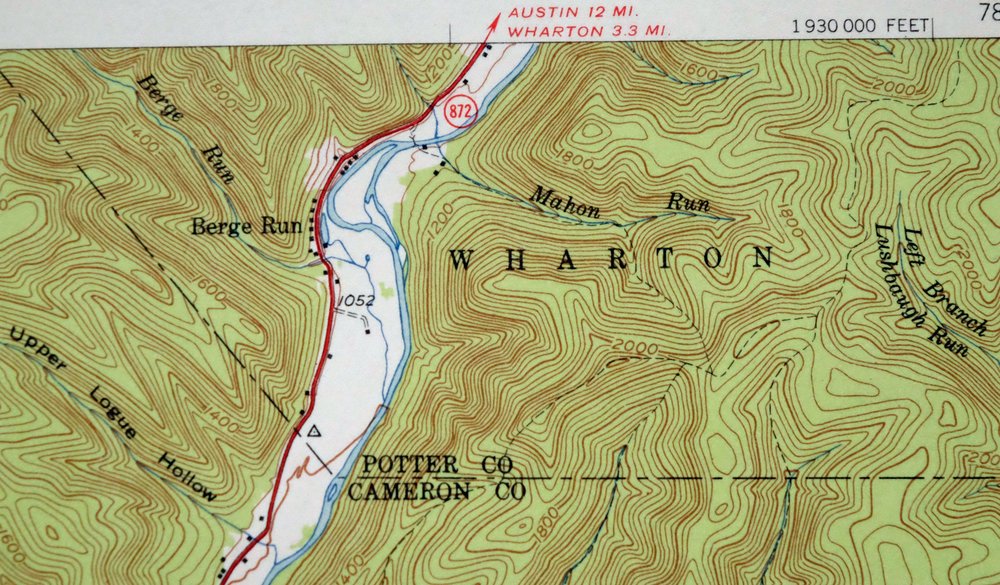 Driftwood Pennsylvania Sterling Run USGS Topo Map 1956 - Image 6