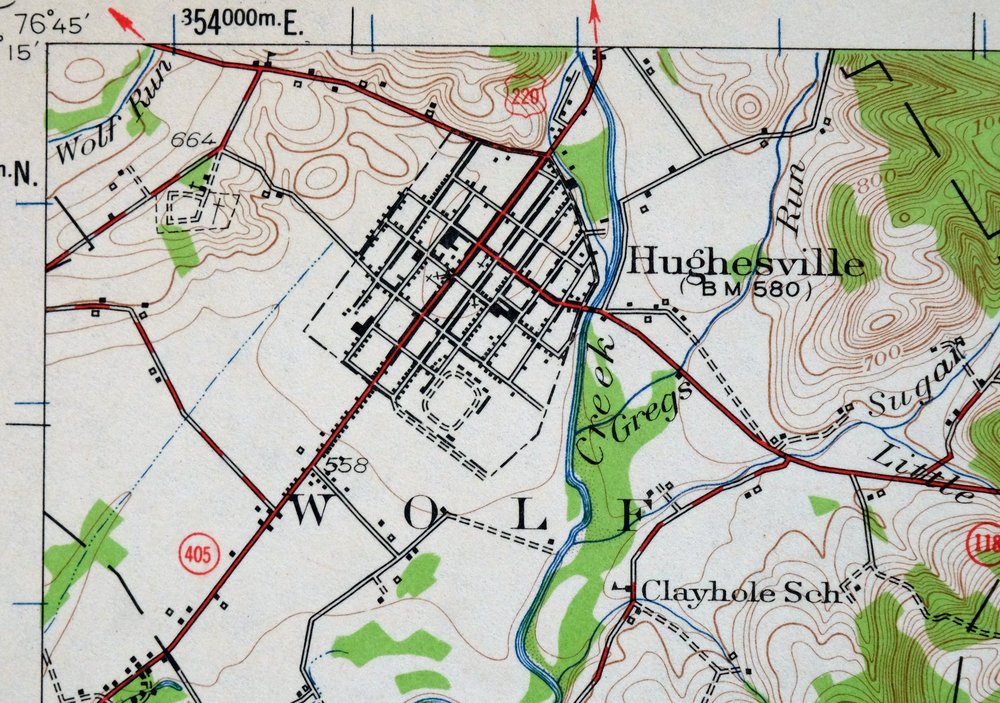 Hughesville Pennsylvania Millville Iola USGS Topo Map 1962 - Image 3
