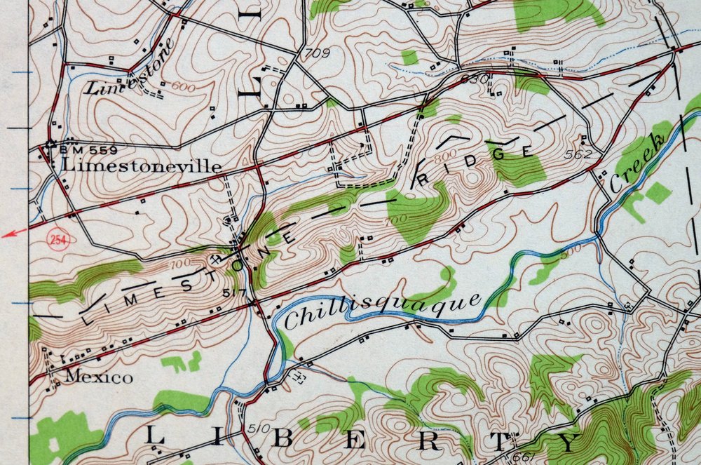 Hughesville Pennsylvania Millville Iola USGS Topo Map 1962 - Image 2