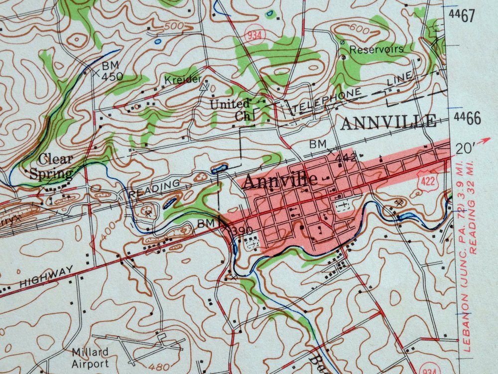 Hummelstown Pennsylvania Hershey Palmyra USGS Topo Map 1965 - Image 2