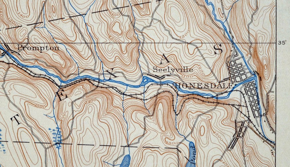 Honesdale Pennsylvania Carbondale Waymart USGS Topo Map 1945 - Image 7